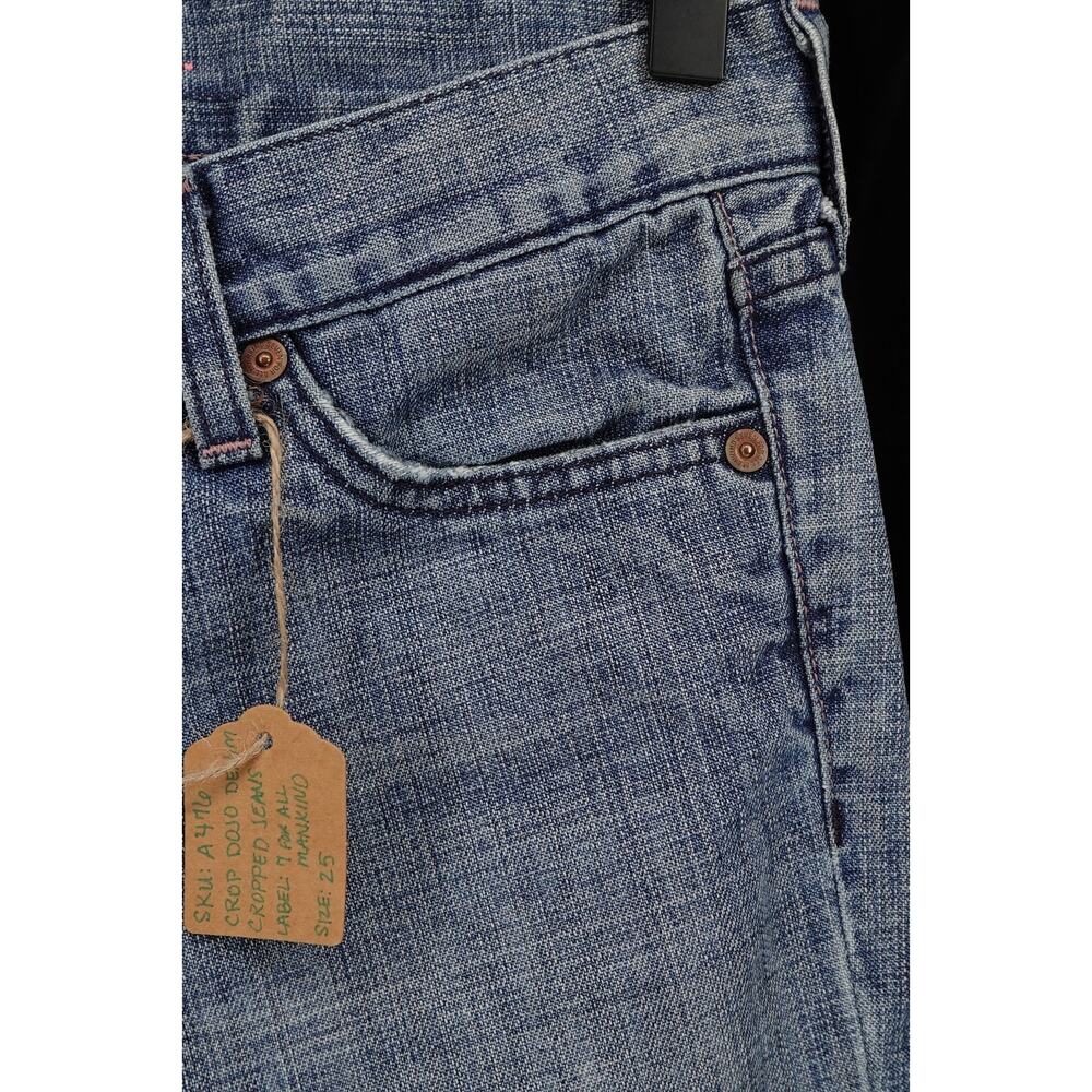 7 For All Mankind Women's 100% Cotton Crop Dojo Wide Leg 5-Pocket Jeans Size 25 - Picture 5 of 16
